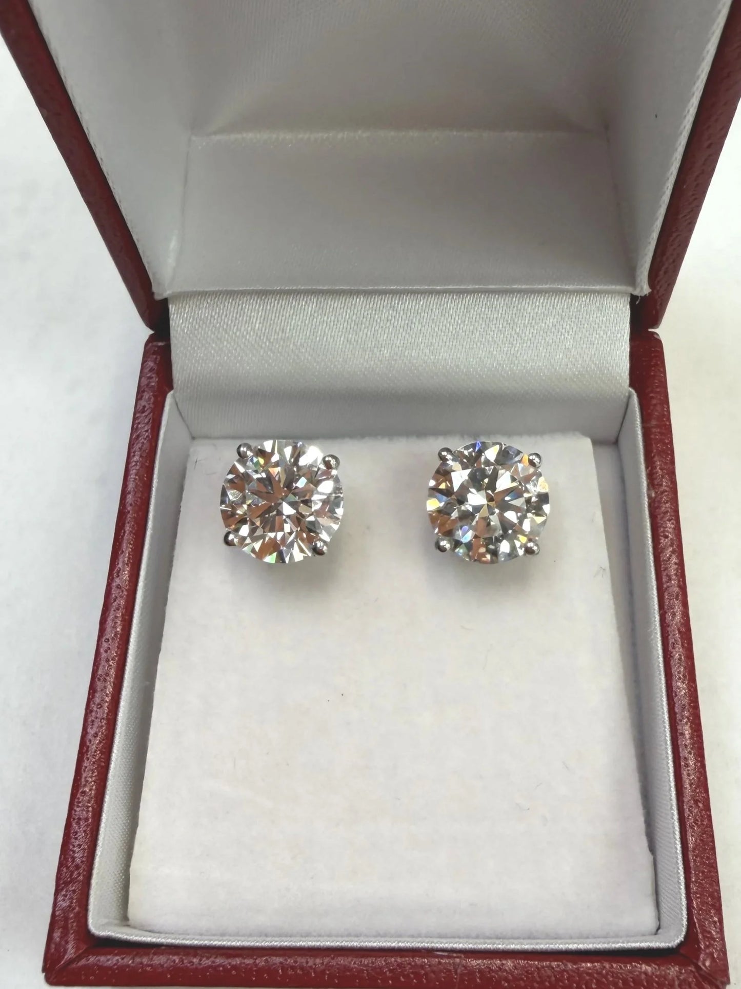 6.02 ct. TW E/VVS2 Lab-Grown Diamond Platinum Stud Earrings