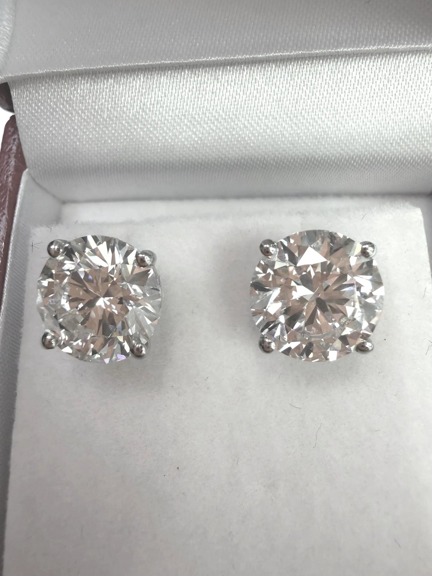6.02 ct. TW E/VVS2 Lab-Grown Diamond Platinum Stud Earrings